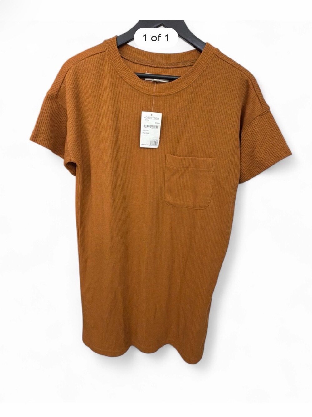 Madewell Short Sleeve Ribbed Pocket Tshirt dress